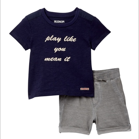 Hudson Jeans Sidewalk Cotton Slub Tee & Shorts - Picture 8 of 9